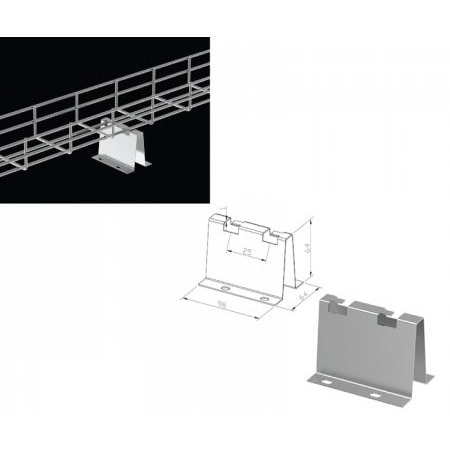 Kable Kontrol 2'' Tall Floor Tray Support Stand KK-FS-2-EZ